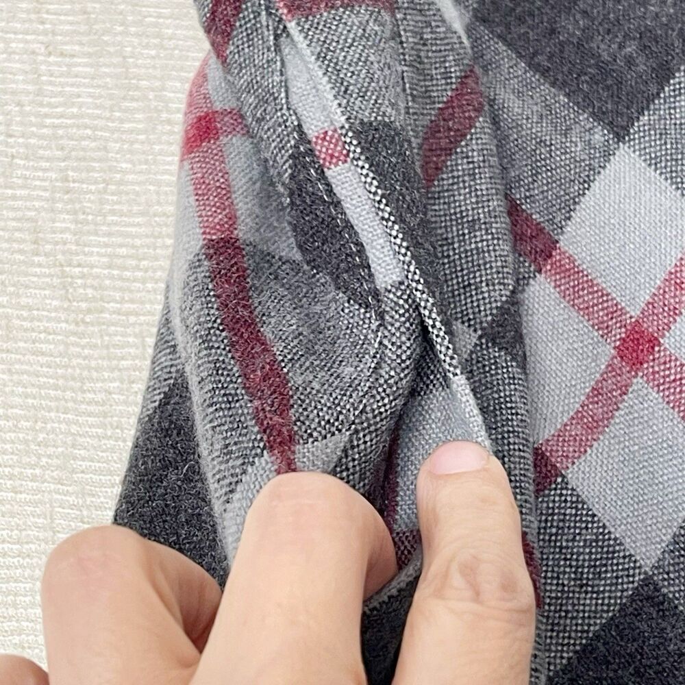 Merona Womens Plaid Tartan Mini Skirt Preppy Wool Blend Work Career Office Sz 12 - Picture 4 of 12